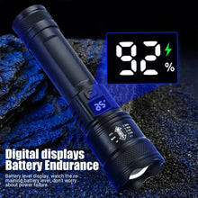 Load image into Gallery viewer, High Strong Power LED Flashlight Tactical Torch USB Rechargeable Zoom Emergency Lights For Outdoor Fishing Work Lighting Lamp
