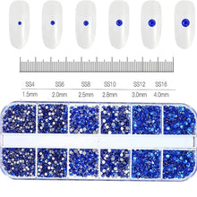 Load image into Gallery viewer, 100/50cm Luxury Crystal Chain Nail Charms - 1.5/2mm Clear &amp; AB Diamond Nail Art Decoration
