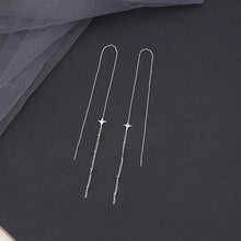 Load image into Gallery viewer, Geometric Square Tassel Drop Earrings – Gold Korean Fashion Jewelry
