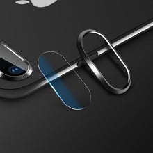 将图片加载到图库查看器，2 In 1 Metal Camera Lens Protector For Iphone 7 8 Plus X Lens Protective Circle Ring Cover With Tempered Glass For Iphone X Scratch Resistant Hd Tempered Glass Camera Screen Protector
