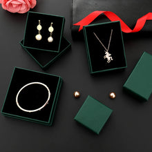 Load image into Gallery viewer, Luxury Jewelry Gift Box Set – White &amp; Dark Green Case
