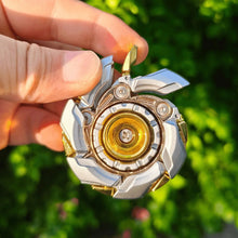Load image into Gallery viewer, EDC Open Armor Metal Spinning Top – Magnetic Fidget Slider Toy for Adults | Stress Relief Spinner with Mecha Design &amp; Smooth Rotation
