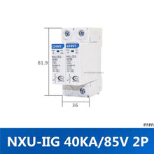 Load image into Gallery viewer, CHINT DC SPD Surge Protector NXU-IIG 2P 40KA 85V 350V 500V Instantaneous Lightning Arrester NXU Switch
