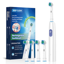 Load image into Gallery viewer, Electric Toothbrush Rotary Cleaning Teeth Brush Waterproof Electronic Tooth Brush With Timer Rechargeable Toothbrush with 8 Head
