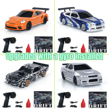 将图片加载到图库查看器，New RC Drift Car Upgraded Gyro 1/43 Racing RTR 4WD Four-wheel Drive High Speed Radio Control Model 2.4g Drift Race Car Mini Gift
