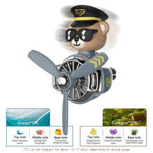 Load image into Gallery viewer, Rotating Airplane Pilot Bear Car Air Freshener - Vent Clip Fragrance Diffuser
