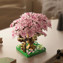 Load image into Gallery viewer, Pink cherry tree house building micro-particle building block classic model girl series difficult assembly toys
