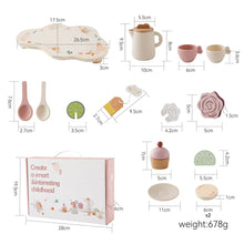 Load image into Gallery viewer, Wooden Montessori Teapot Tea Set – Pretend Play Toy
