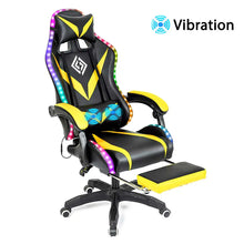 将图片加载到图库查看器，135 Degrees Gaming Chair RGB Light Office Chair Bluetooth Speaker Gamer Computer Chair Ergonomic Swivel 2 Point Massage Recliner
