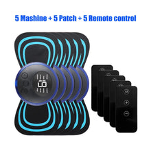 将图片加载到图库查看器，5pcs set Neck Back Massager Sticker EMS Pulse Mini Electric Massage for Shoulder Leg Cervical Body Muscle Stimulator Relief Pain
