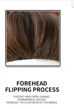 将图片加载到图库查看器，Short Straight Synthetic Wigs for Women Blonde to Brown Ombre Bob Wigs with Bangs Daily Cosplay Party Heat Resistant Fake Hair
