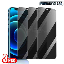 将图片加载到图库查看器，3Pcs Privacy Glass For iPhone 11 12 13 Pro Max Screen Protectors Anti-spy Tempered Glass For iPhone XR XS Max Se 6 7 8 Plus Tempered Glass Anti Spy Privacy Glass Screen Protector For iPhone
