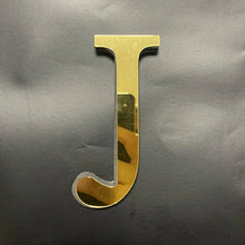 Load image into Gallery viewer, Gold Mirror 3D Letter Wall Stickers – Acrylic Peel &amp; Stick Decor
