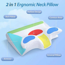 Load image into Gallery viewer, Memory Foam Cervical Pillow – Ergonomic Neck Support for Pain-Free Sleep
