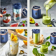 Load image into Gallery viewer, Portable Electric Blender Bottle – 6-Blade Smoothie Maker USB
