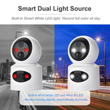 Load image into Gallery viewer, Dual Lens PTZ IP Camera 4000 mA Battery Wireless Auto Track Cctv Security Surveillance Video Full Color Night Vision HD Home Cam
