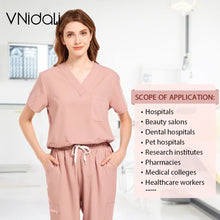 将图片加载到图库查看器，high quality elastic medical uniforms Paramedic Nurse Work healthcare workers Scrubs set beauty salons dental hospitals XS-XXL
