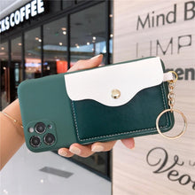 Load image into Gallery viewer, Luxury Wallet Phone Case For iPhone 13 Pro Max 11 12 Pro Max X XR XS 7 8 Plus 13 Mini Soft Silicone Handbag Card  Phone Case Wallet Compatible iPhone Bag Cover
