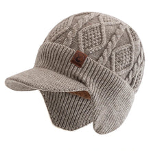 Load image into Gallery viewer, New Unisex Winter Hat Plush Fur Lined Warm Earflap Cap Stylish Soft Beanie Hat  Outdoor Thick Ski Sports Knitted Hat
