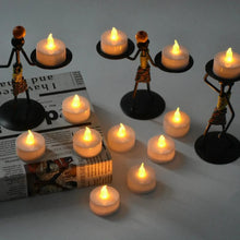 Load image into Gallery viewer, Candlium 12 Pack Warm Yellow LED Flameless Tea Light Candles 200+ Hours Battery Powered Perfect For Wedding Anniversary Decor
