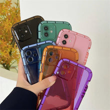 Load image into Gallery viewer, Luminous Shockproof Bumper Phone Case For iPhone 11 14 Pro Max 12 11 13 Pro Max X XR XS Max Transparent Back Cover  Full Bumper Case Strong Classic Phone Case
