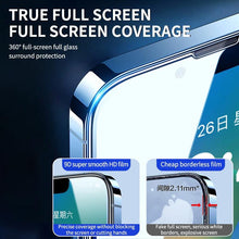 Load image into Gallery viewer, 30D Diamond New upgrade Full Cover Screen Glass For iPhone 14 13 12 11 Pro Max Mini XR X XR XS Tempered Glass Screen Protector Dust Proof Tempered Glass Screen Protector for iPhone

