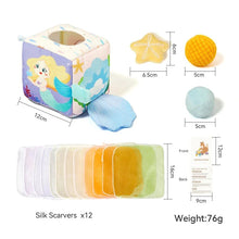 Load image into Gallery viewer, Montessori Cloth Busy Box Animal Tissue Toy
