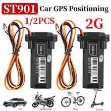 Load image into Gallery viewer, 1/2PC 2G Mini Tracker Waterproof Builtin Battery GPS ST-901 for Car vehicle gps device 4 PIN Cable with Relay for Remote Control
