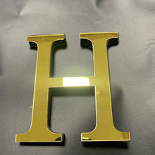 Load image into Gallery viewer, Gold Mirror 3D Letter Wall Stickers – Acrylic Peel &amp; Stick Decor
