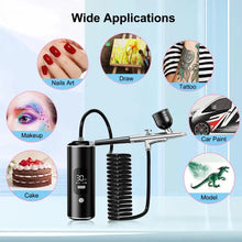 Load image into Gallery viewer, Portable Airbrush with Compressor - Mini Spray Gun for Painting, Crafts, and DIY

