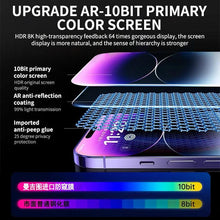 Load image into Gallery viewer, 100D Full Cover Tempered Glass For iPhone 14 11 12 13 Pro Max XR X Screen Protector On iPhone 14 Pro Max Curved Protective Glass Screen Protector Tempered Glass Military Shatterproof &amp; Longest Durable Screen Protector For iPhone
