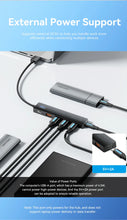 Load image into Gallery viewer, Vention Usb Hub 4 Port ABS Hub USB 3.2 10Gbps for Laptop Multi Splitter Adapter For Xiaomi Macbook PC Computer Accessories
