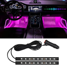 Load image into Gallery viewer, 2-in-1 LED Car Neon Interior Light – USB &amp; Cigarette Lighter Footwell Ambient Light, Car Backlight Atmosphere Lamp Accessories
