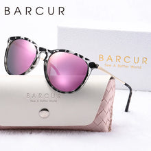 Load image into Gallery viewer, BARCUR Sunglasses Women’s Leopard Print Two-Tone Cat Eye Fashion Glasses – Trendy Polarized UV400 Gradient TAC Lenses for Summer Travel &amp; Outdoor Activities
