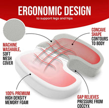 Load image into Gallery viewer, Ergonomic Memory Foam Office Cushion - Hemorrhoid &amp; Chair Support for Long Sitting
