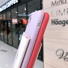 Load image into Gallery viewer, Luxury Wallet Phone Case For iPhone 13 Pro Max 11 12 Pro Max X XR XS 7 8 Plus 13 Mini Soft Silicone Handbag Card  Phone Case Wallet Compatible iPhone Bag Cover
