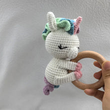 将图片加载到图库查看器，Baby Security Blanket Towel Feeding Bib Soft Towel Cotton Burping Cloth Infant Shower Gift Knitted Lovely Animal Rattle Sleep To
