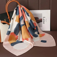 Load image into Gallery viewer, Luxury Satin Silk Square Scarf – Shawl, Hijab &amp; Fashion Wrap 2023
