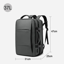 Load image into Gallery viewer, Expandable Business Backpack for Men - 17.3" Laptop, USB, Waterproof Travel Bag

