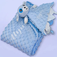 Load image into Gallery viewer, Personalized Newborn Baby Blanket with Name &amp; Custom Stroller Gift Set
