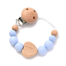 将图片加载到图库查看器，Baby Pacifier Chain Clip Silicone Teether Beads Soother Toy
