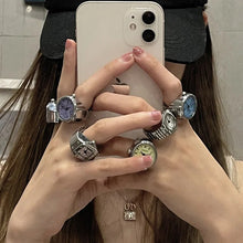 Load image into Gallery viewer, 27 Styles Quartz Finger Watch Ring for Women Men Couple Rings Digital Watches Elastic Stretchy Finger Punk Rings Jewelry Clock
