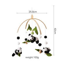 Load image into Gallery viewer, Baby Wooden Bed Bell Cartoon Rabbit Mobile
