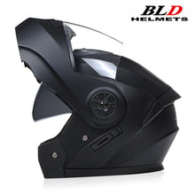 Load image into Gallery viewer, BLD Personalised Motorcycle Full Face Helmet Men Women Fashion Dual Lens Helmets Motocross Racing Modular Flip Up Casco Moto
