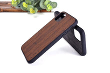 Load image into Gallery viewer, Brown Simple Easy Grip Wooden Design Slim Case for iPhone 11 14 12 13 Pro XS Max x XR mini SE2 SE 7 6 8 6s Plus Cover Wood Bamboo Pattern Leather Vintage Case
