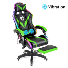 将图片加载到图库查看器，135 Degrees Gaming Chair RGB Light Office Chair Bluetooth Speaker Gamer Computer Chair Ergonomic Swivel 2 Point Massage Recliner
