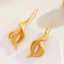 Load image into Gallery viewer, Blooming Flower Hook Earrings – Gold &amp; Silver Dangle Jewelry for Women

