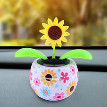 Load image into Gallery viewer, Solar Automatic Swing Solar Flower Car Ornaments
