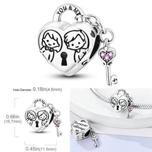 Load image into Gallery viewer, 925 Sterling Silver Pink Butterfly &amp; Luminous Firefly Charm – Dangle Bead for Bracelet or Necklace | Elegant DIY Jewelry Gift for Women
