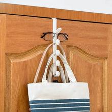 Load image into Gallery viewer, 1pc Bedroom Door Hanger Clothes Hanging Rack Over The Door Plastic Home Storage Organization Hooks, Purse Holder For Bags Rails
